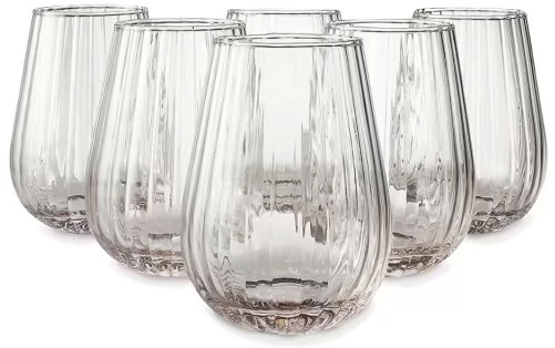 6 Ripple Stemless Glasses