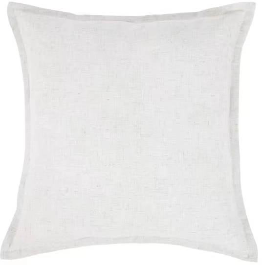 60cm Boucle Cushion - White