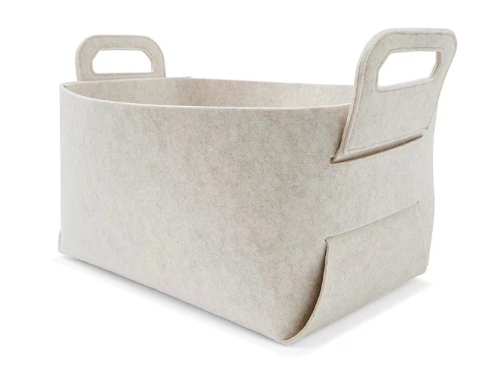 Felt Collapsible Basket - Beige