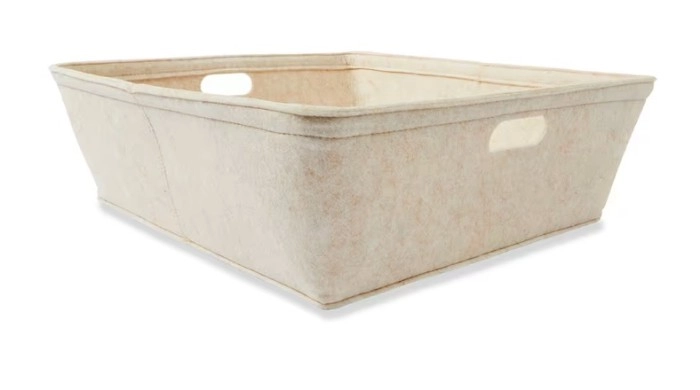 Felt Flat Tub - Beige