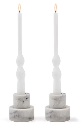 NEW 2 Pack Resin Taper Candle Holders