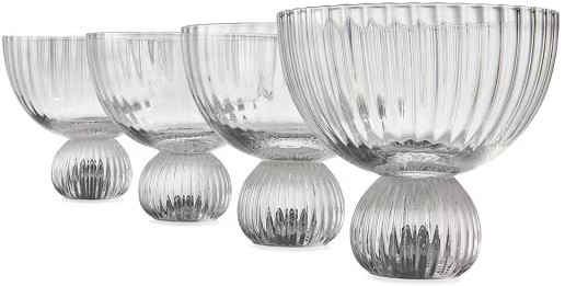 NEW 4 Linear Cocktail and Gin Glasses