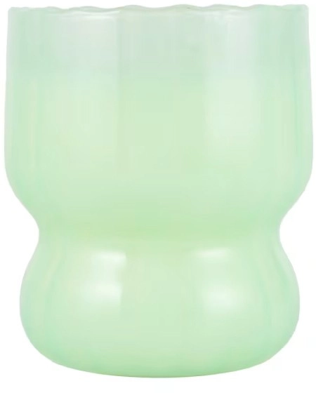 NEW Coves of Capri Swirl Glass Candle - Green