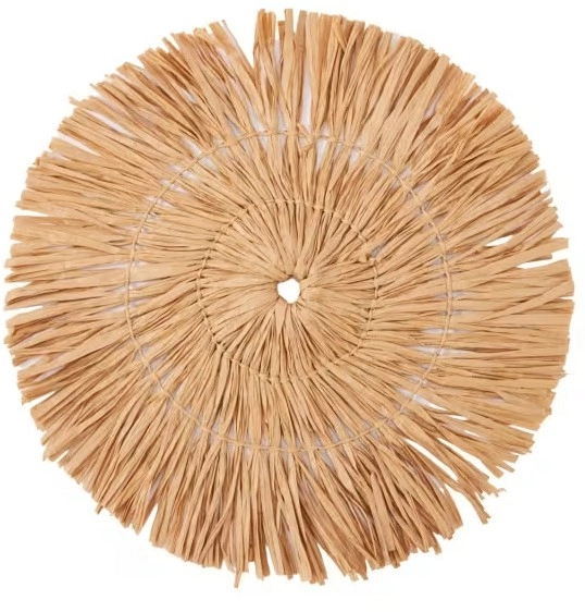 NEW Natural Rattan Look Round Placemat