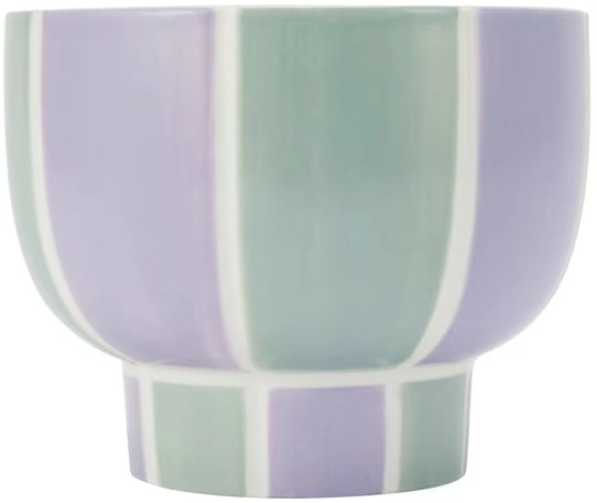 NEW Tangerine and Berry Stripe Pedestal Fragrant Candle