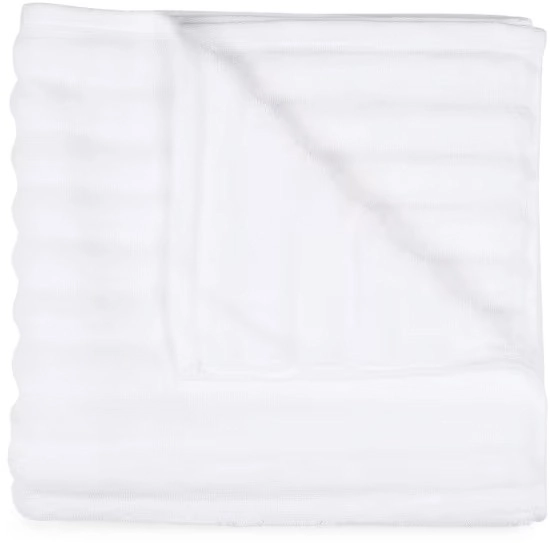 NEW Thick Ribbed Australian Cotton Bath Towel - White