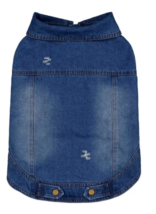 Pet Denim Vest - Large, Indigo