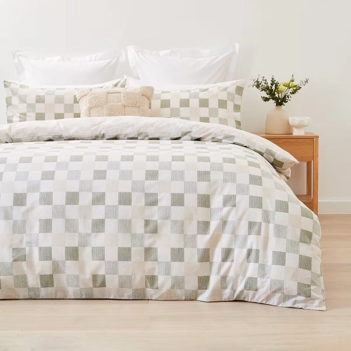 Remy Reversible Cotton Rich Quilt Cover Set - Double Bed