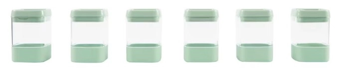 Set of 6 150ml Flip Lock Containers