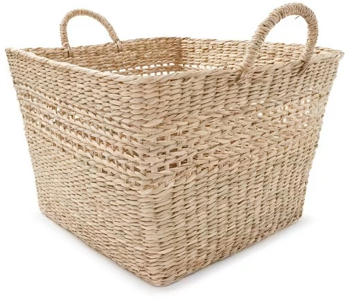 Square Seagrass Woven Basket - Natural