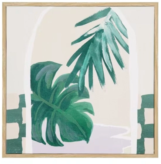 Tropical Palm Framed Canvas