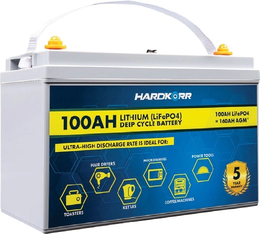 HardKorr 12V 100AH Lithium Deep Cycle Battery^