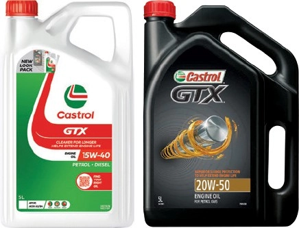 Selected Castrol 5L GTX Engine Oils^