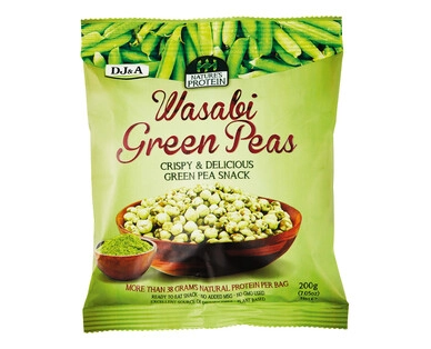 DJ&A Japanese Pea Snacks-Wasabi Peas 200g