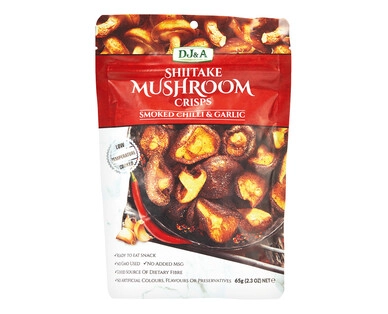 DJ&A Shiitake Mushroom Crisps Chilli & Garlic 65g