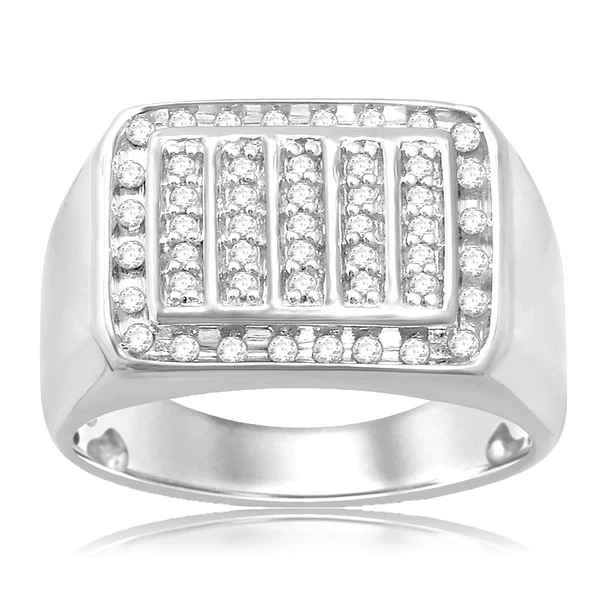 1/2 Carat of Diamond Gents Ring in Sterling Silver – Shiels Jewellers