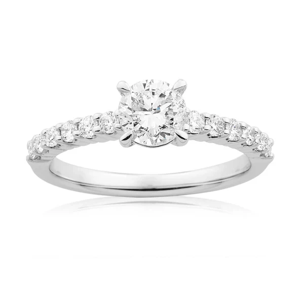 18ct White Gold Ring With 1 Carat Of Brilliant Cut Diamonds – Shiels Jewellers