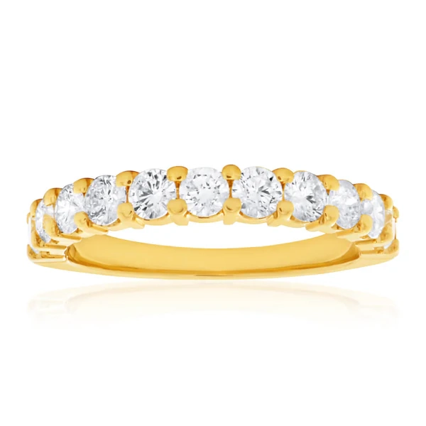 18ct Yellow Gold Ring With 10 Brilliant Cut Diamonds Totalling 1 Carat – Shiels Jewellers