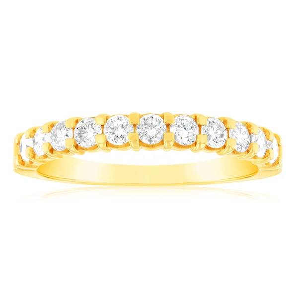 18ct Yellow Gold Ring With 1/2 Carats Of Diamonds Set with 11 Diamonds – Shiels Jewellers