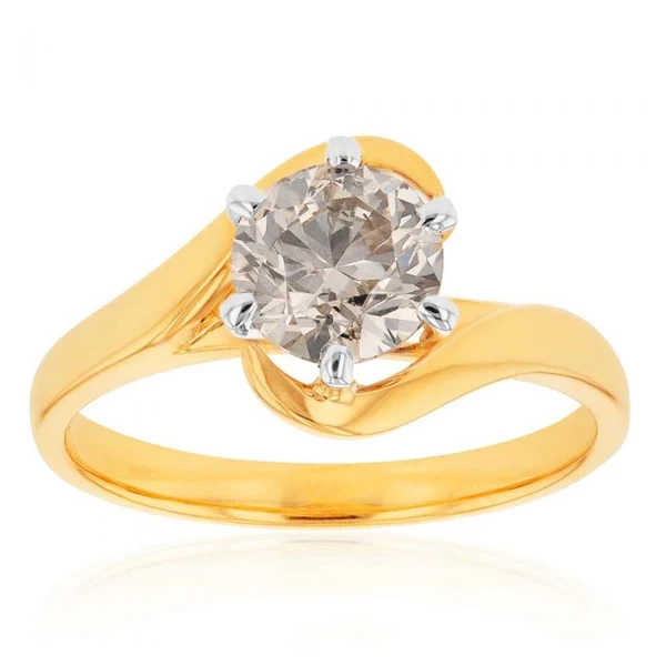 18ct Yellow Gold Solitaire Ring With 1.5 Carat Australian Diamond – Shiels Jewellers