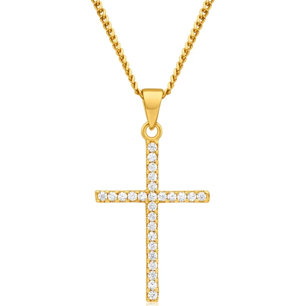 9ct Dazzling Yellow Gold Cubic Zirconia Pendant – Shiels Jewellers