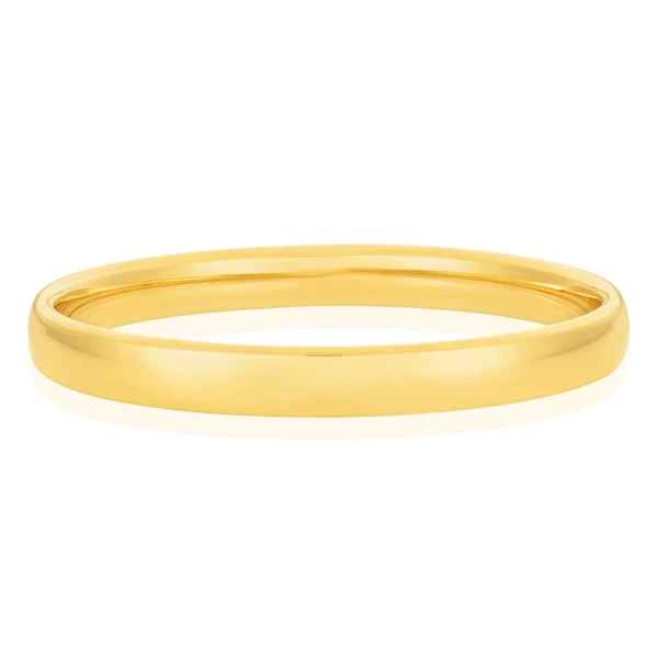 9ct Gold Bangle 65mm x 8mm – Shiels Jewellers