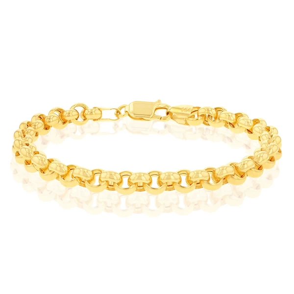 9ct Gorgeous Yellow Gold Silver Filled Belcher Bracelet – Shiels Jewellers