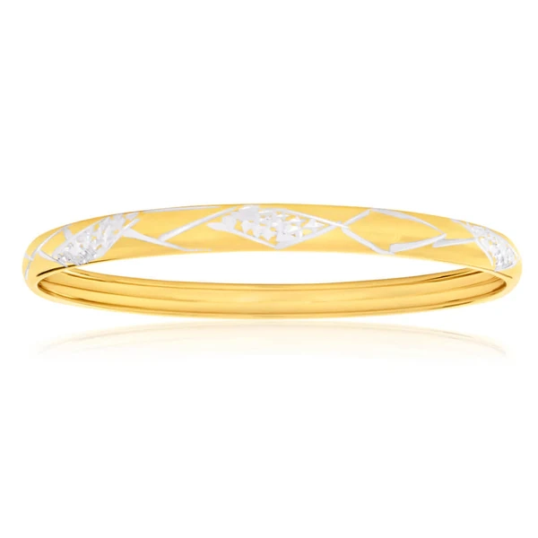 9ct Lovely Yellow Gold Silver Filled Bangle – Shiels Jewellers