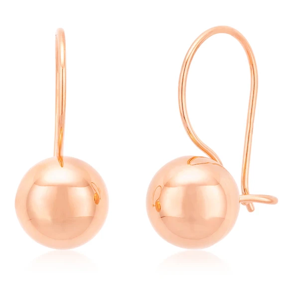 9ct Rose Gold 7mm Euroball Earrings – Shiels Jewellers