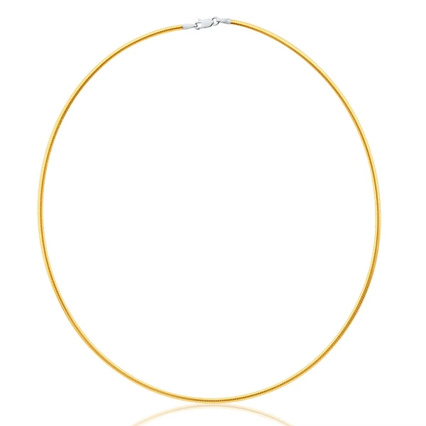 9ct White And Yellow Gold Silver Filled Reversible Omega Chain 45cm – Shiels Jewellers