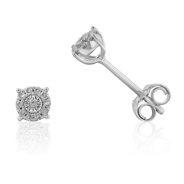 9ct White Gold Sublime Diamond Stud Earrings – Shiels Jewellers