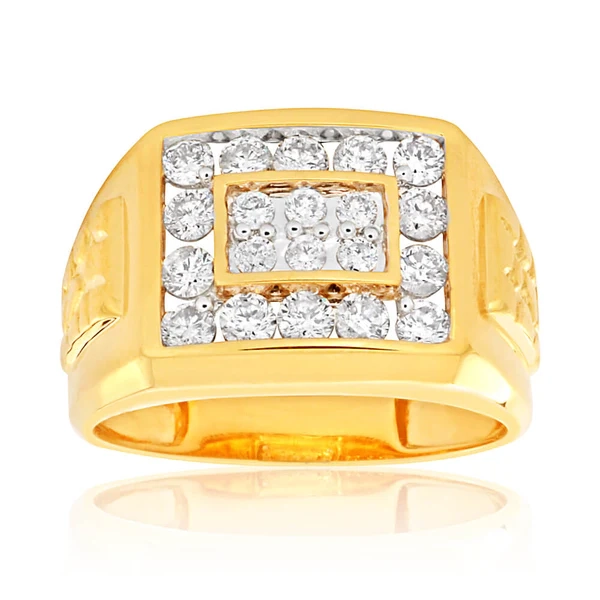 9ct Yellow Gold 1 Carat Diamond Ring Set With 20 Brilliant Cut Diamond – Shiels Jewellers