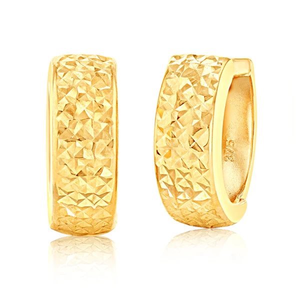 9ct Yellow Gold 10mm Huggie Earrings – Shiels Jewellers