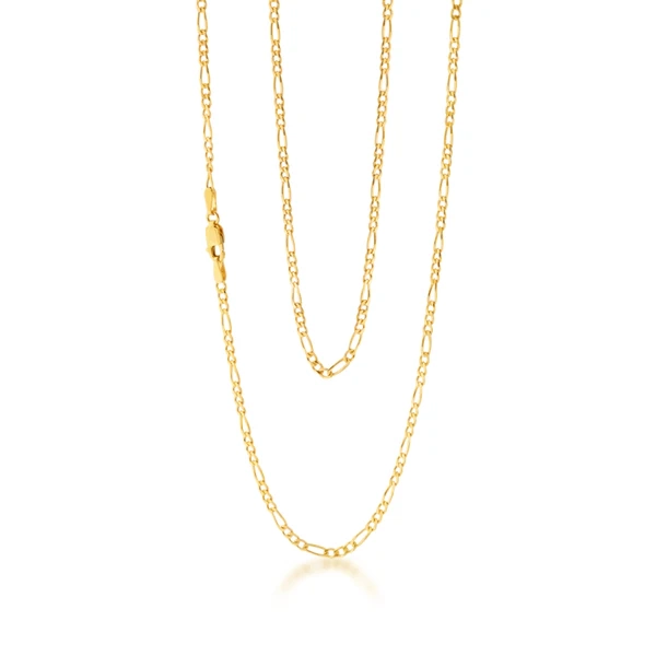 9ct Yellow Gold 55cm Figaro Chain – Shiels Jewellers