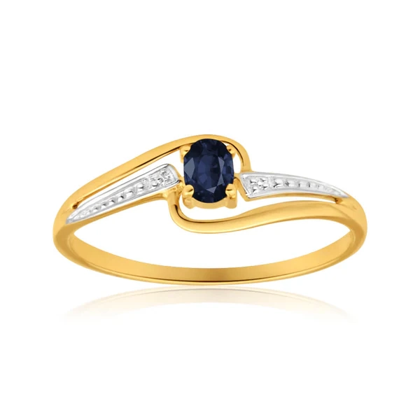 9ct Yellow Gold Alluring Natural Black Sapphire Ring – Shiels Jewellers