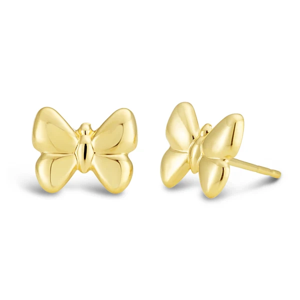 9ct Yellow Gold Butterfly Stud Earrings – Shiels Jewellers