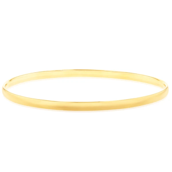 9ct Yellow Gold Comfort 3.8 X 70mm Bangle – Shiels Jewellers