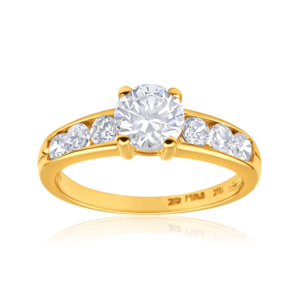 9ct Yellow Gold Cubic Zirconia Ring – Shiels Jewellers