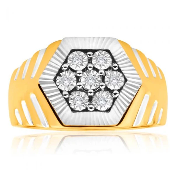 9ct Yellow Gold Diamond Ring Set With 7 Diamonds – Shiels Jewellers