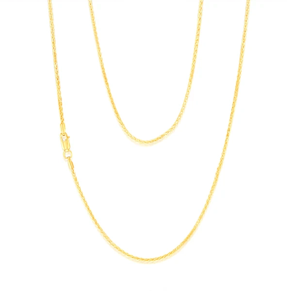 9ct Yellow Gold Fancy Wheat 45cm Chain – Shiels Jewellers