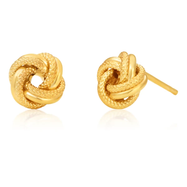 9ct Yellow Gold Knot Stud – Shiels Jewellers