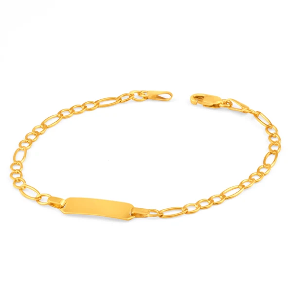 9ct Yellow Gold Silver Filled 16cm Figaro Bracelet – Shiels Jewellers