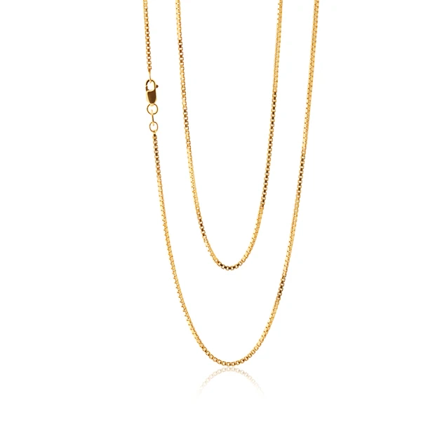 9ct Yellow Gold Silver FIlled Box Link 50cm Chain – Shiels Jewellers