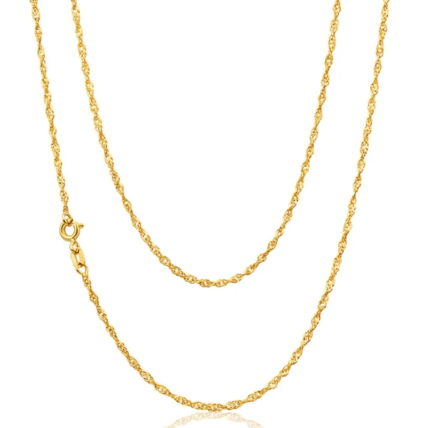 9ct Yellow Gold Silver Filled Singapore 45cm Chain30 Gauge – Shiels Jewellers