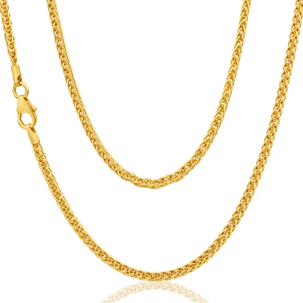 9ct Yellow Gold Silver Filled Wheat Sq 45cm Chain – Shiels Jewellers