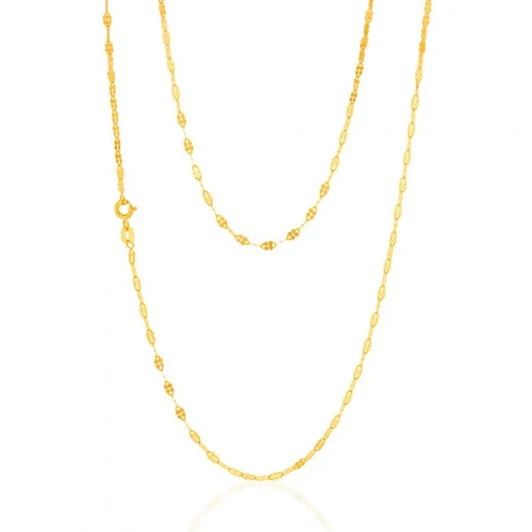 9ct Yellow Gold Silverfilled Fancy 40 Gauge 50cm Chain – Shiels Jewellers