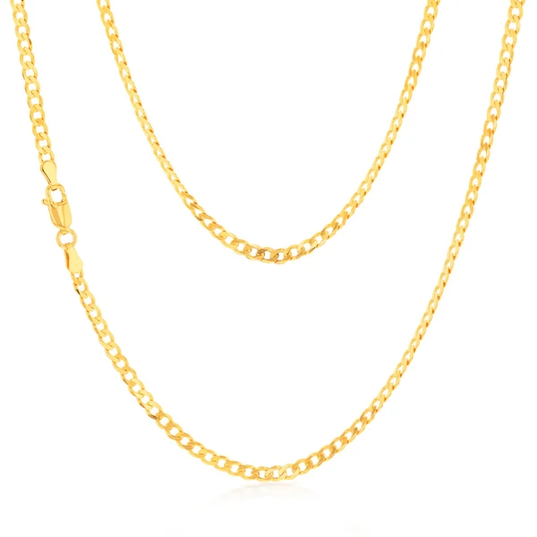 9ct Yellow SOLID Gold Curb Chain 80 gauge in 55cm – Shiels Jewellers