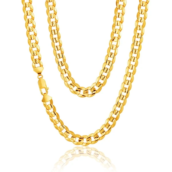 9ct Yellow Solid Gold Heavy Curb 55cm Chain 220 Gauge with a Parrot Cl – Shiels Jewellers