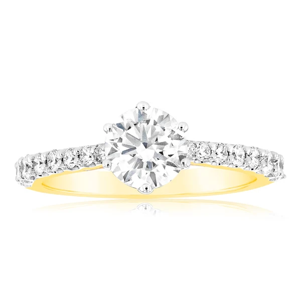 Luminesce Lab Grown 1 Carat Fancy Diamond Ring in 18ct Yellow Gold – Shiels Jewellers