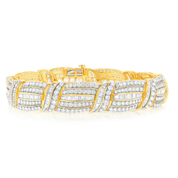 Luminesce Lab Grown 10.15Carat Brilliant Cut Diamond Bracelet In 9ct Y – Shiels Jewellers